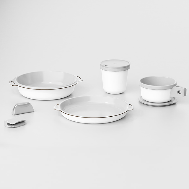 Ensemble de cuisine en émail multifonctionnel